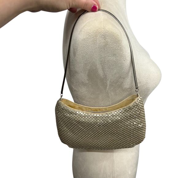 Y2K Glam Silver Mesh Shoulder Bag The Limited Vintage Evening Purse - Picture 1 of 7